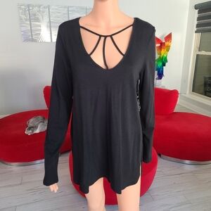 NWT Boston Proper long sleeve black shirt top size M